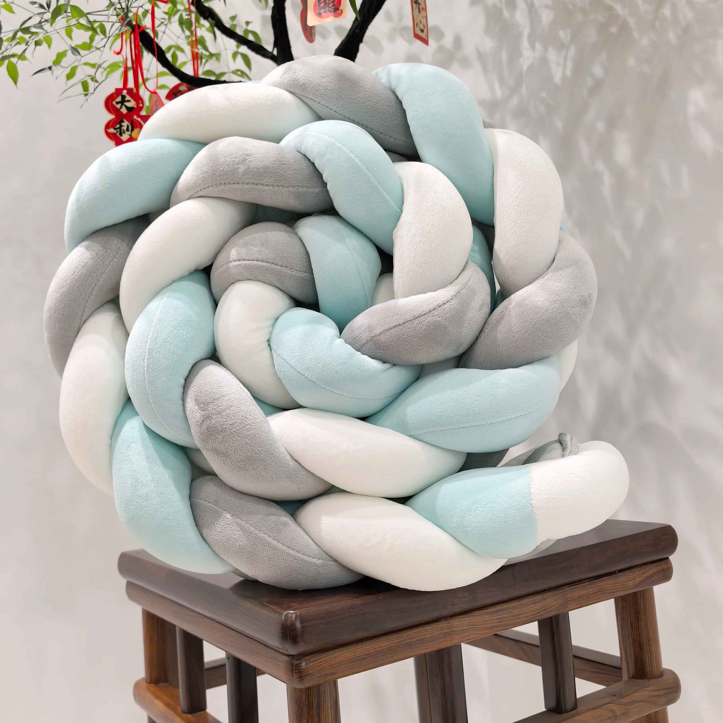 Tour de lit tressé bébé nœud coussin | DouceurPlus