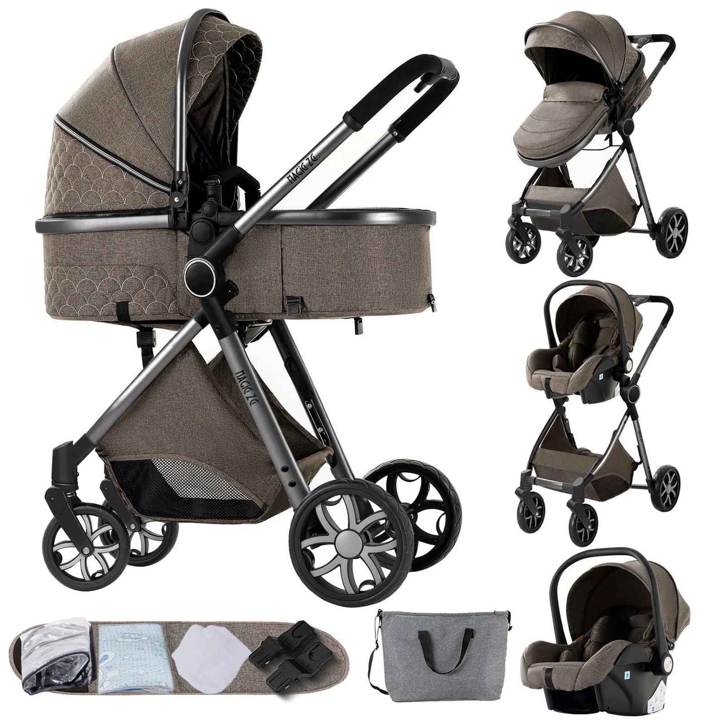 Poussette Multifonctionnelle Elegant | Parentalité Simplifiée