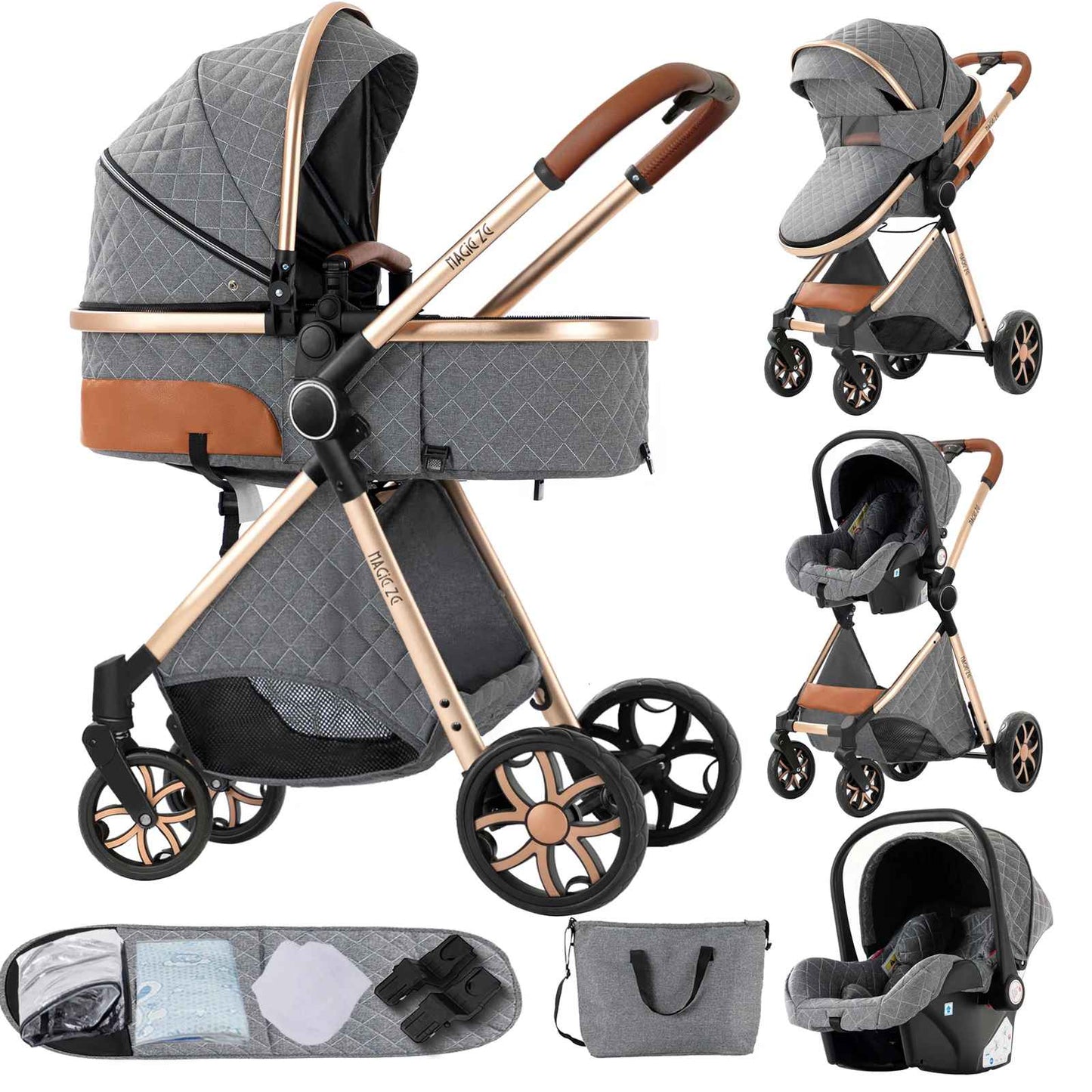 Poussette Multifonctionnelle Elegant | Parentalité Simplifiée