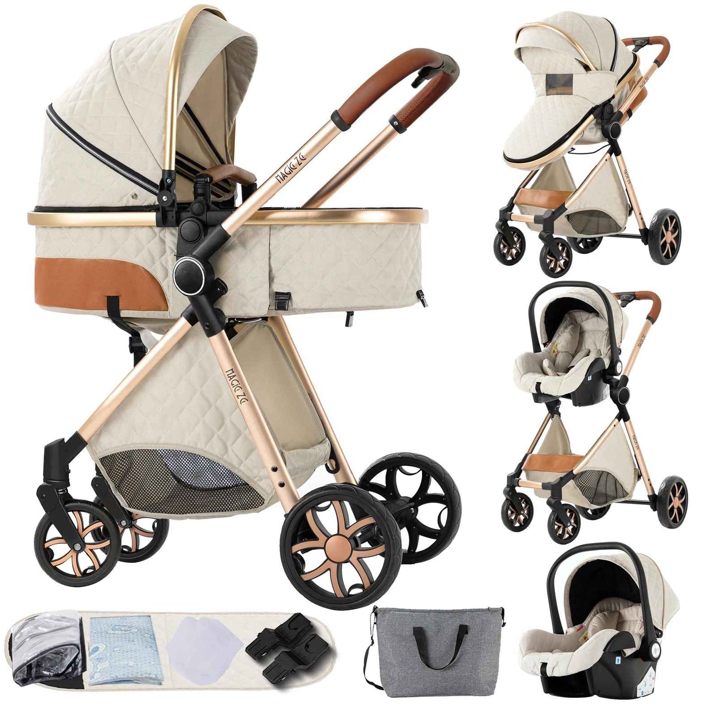 Poussette Multifonctionnelle Elegant | Parentalité Simplifiée