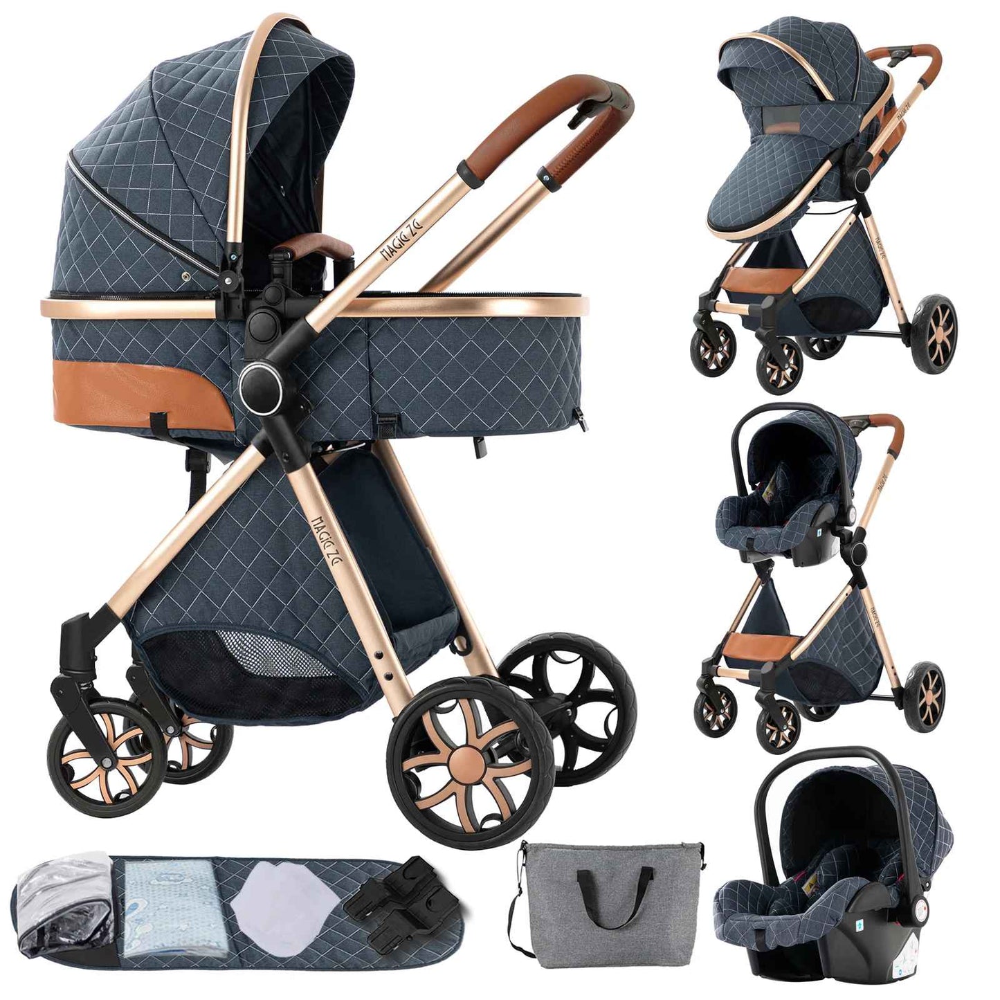 Poussette Multifonctionnelle Elegant | Parentalité Simplifiée
