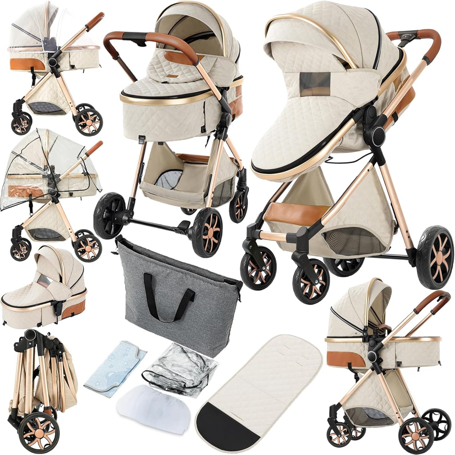 Poussette bebe| Modulable 0-3 ans