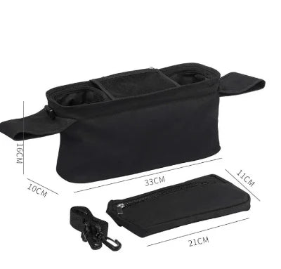 Gestionnaire de poussette pour bébé avec sangle antidérapante et porte-gobelet isolé, sac de poussette pour téléphone portable, adapté à Uppababy,