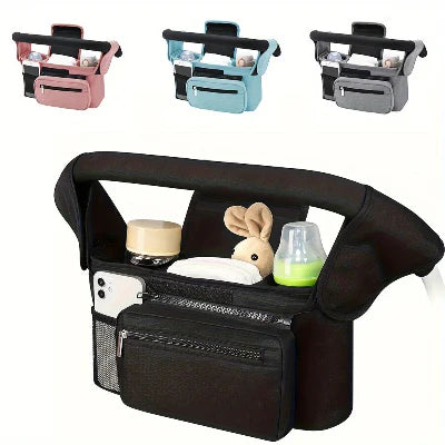 Gestionnaire de poussette pour bébé avec sangle antidérapante et porte-gobelet isolé, sac de poussette pour téléphone portable, adapté à Uppababy,