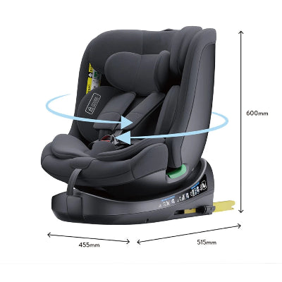Siège auto taille i Siège auto bébé pivotant 360 avec ISOFIX, R129 40-150 cm (Groupe 0+ 1/2/3, 0-36 kg), environ. 0-12 ans