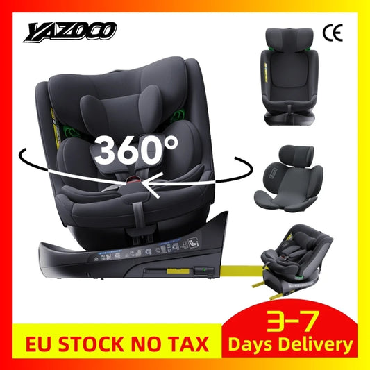 Siège auto taille i Siège auto bébé pivotant 360 avec ISOFIX, R129 40-150 cm (Groupe 0+ 1/2/3, 0-36 kg), environ. 0-12 ans