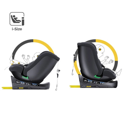 Siège auto taille i Siège auto bébé pivotant 360 avec ISOFIX, R129 40-150 cm (Groupe 0+ 1/2/3, 0-36 kg), environ. 0-12 ans