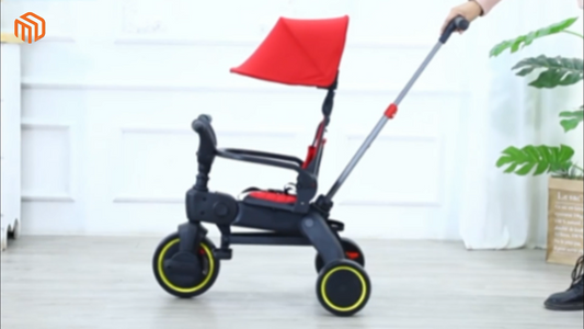 Poussette tricycle enfant multifonctionnelle